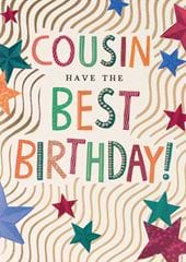 Stars Cousin Birthday Card