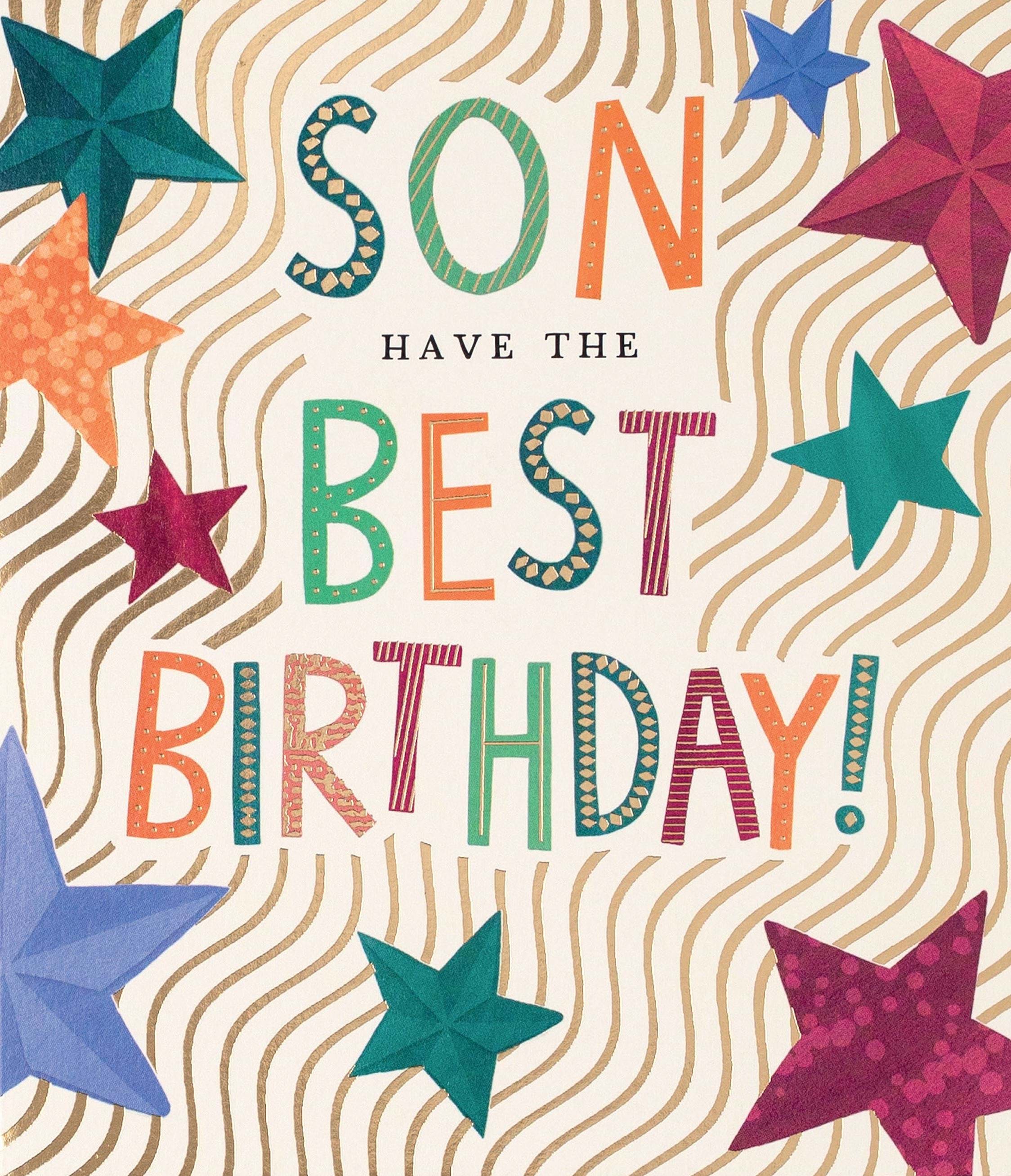 Stars Son Birthday Card