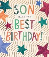 Stars Son Birthday Card