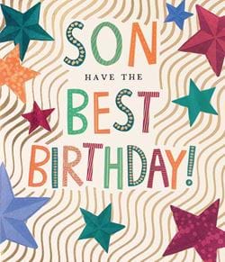 Stars Son Birthday Card