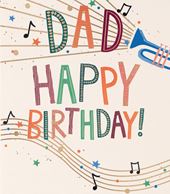 Music Dad Birthday Card