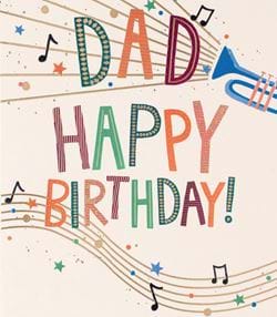 Music Dad Birthday Card