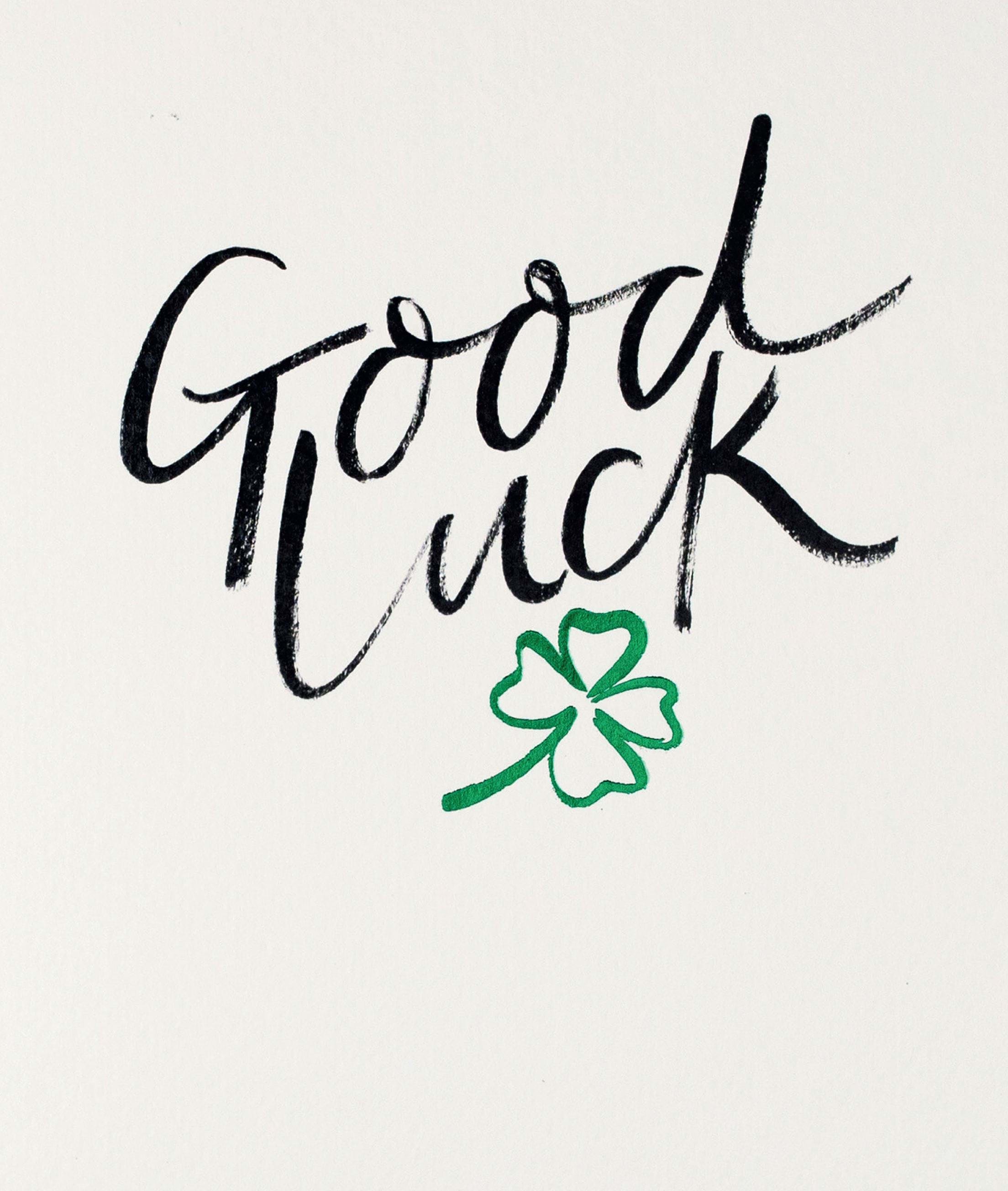 Clover Good Luck Card