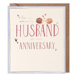 Hedgehogs Husband Anniversary Card