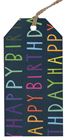 Navy Happy Birthday Gift Tags - Pack of 4