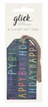 Navy Happy Birthday Gift Tags - Pack of 4