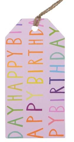 Pink Happy Birthday Gift Tags - Pack of 4