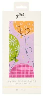 Pink Balloons Tissue Paper - 4 Sheets