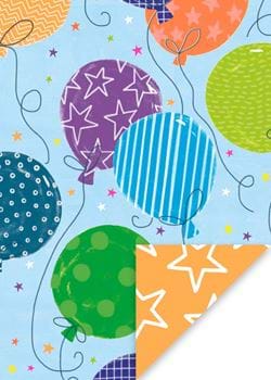 Blue Balloons Wrapping Paper