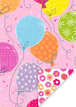 Pink Balloons Wrapping Paper