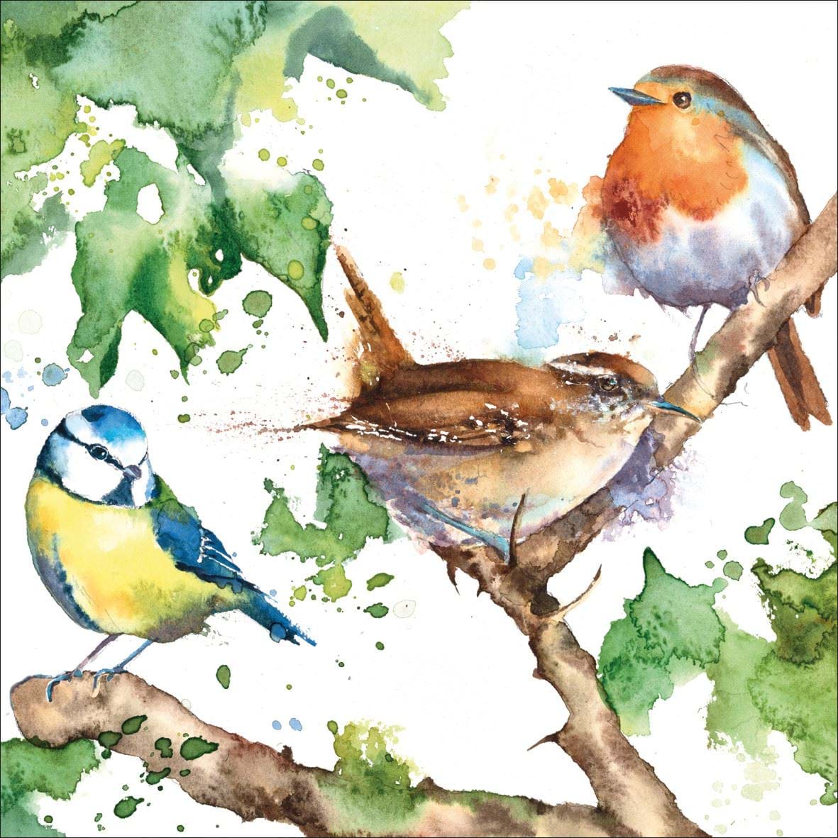 Three Little Birds Greeting Card