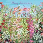 Pink Petals Anniversary Card