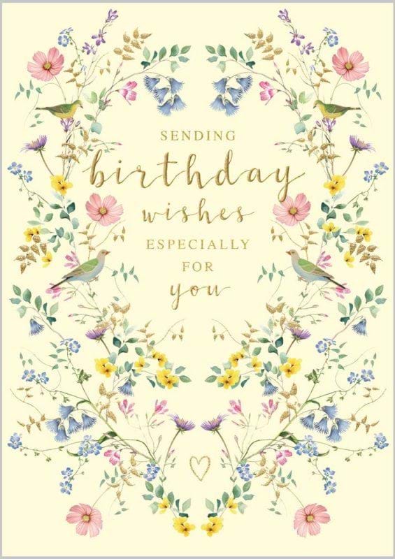 Floral Garland Birthday Card