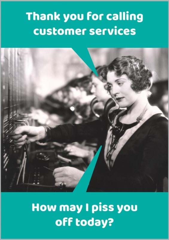 Customer Services Birthday Card