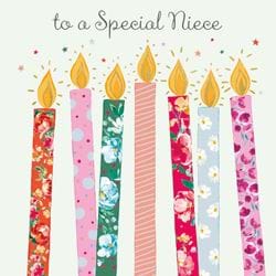 Candles Niece Birthday Card