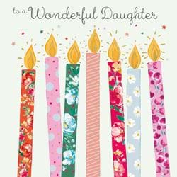 Candles Daughter Birthday Card