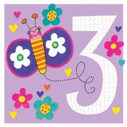 Butterfly 3rd Birthday Card