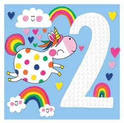 Unicorn 2nd Birthday Card