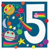 Space 5th Birthday Card