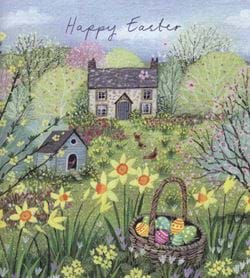 Country Cottage Easter Cards - Pack of 5