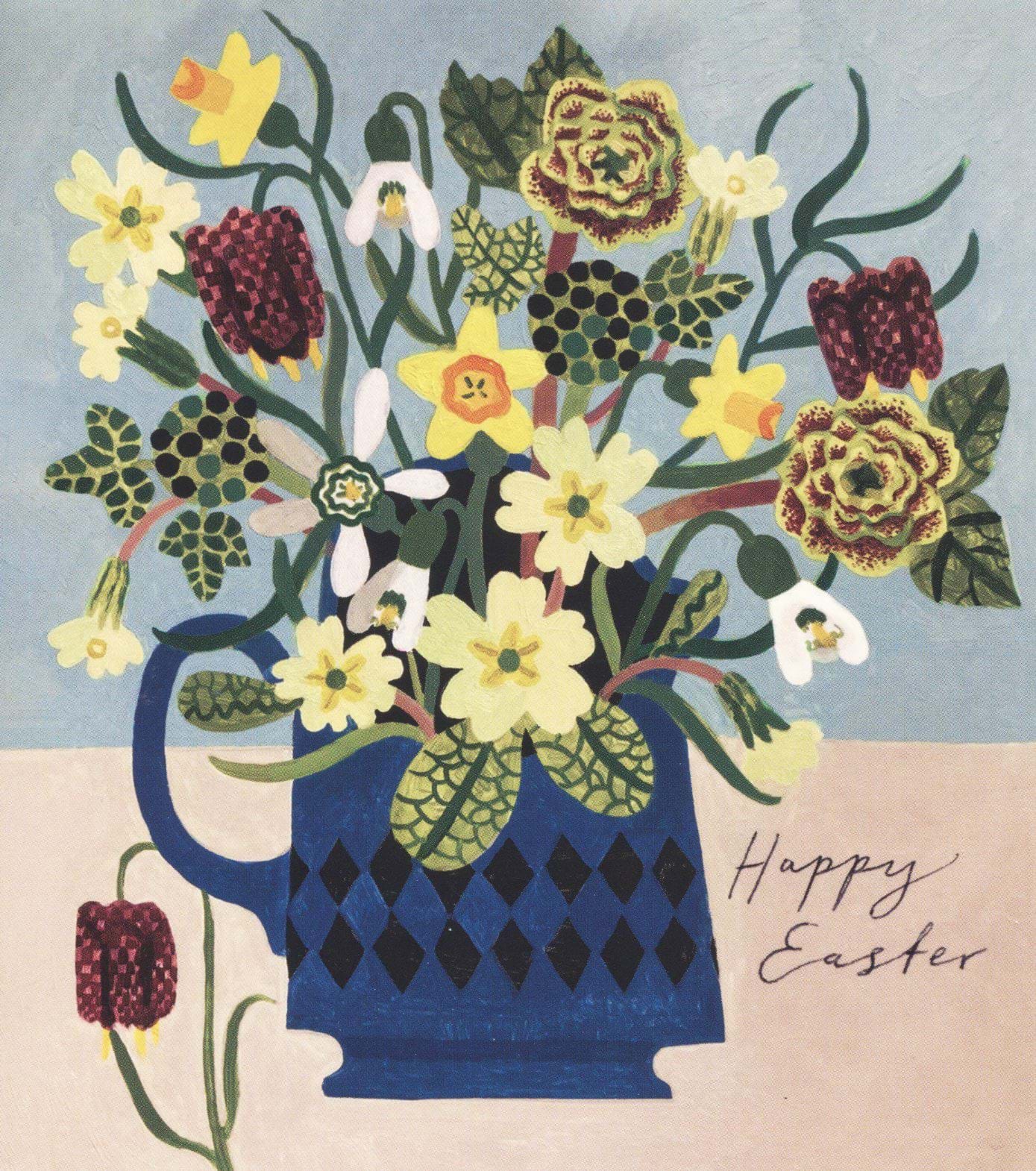 Jug of Flowers Easter Cards - Pack of 5
