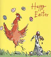 Egg Juggling Easter Cards - Pack of 5