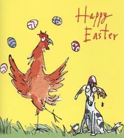 Egg Juggling Easter Cards - Pack of 5