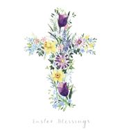 Floral Cross Easter Cards - Pack of 5