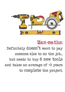 Man Maths Birthday Card