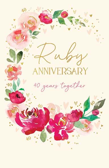 40 Years Together Anniversary Card