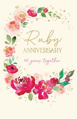 40 Years Together Anniversary Card