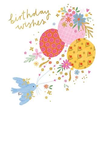 Balloon Wishes Birthday Card