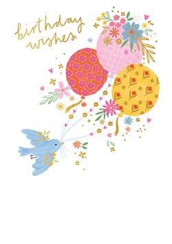 Balloon Wishes Birthday Card