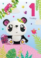 Panda 1st Birthday Card