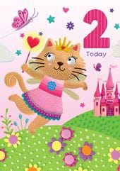 Fairy Cat 2nd Birthday Card
