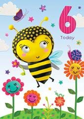 Bee 6th Birthday Card