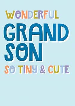So Tiny & Cute New Baby Grandson Card
