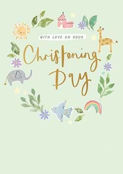 With Love Christening Card