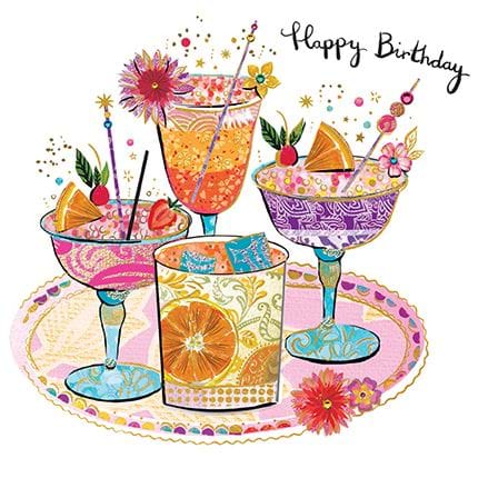 Cocktails Birthday Card