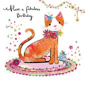 Fabulous Cat Birthday Card