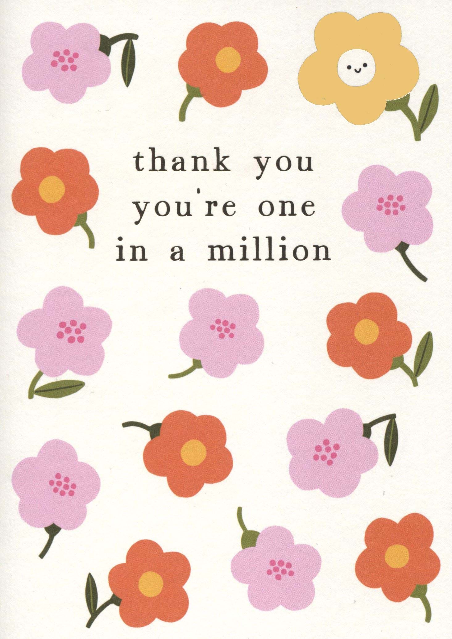 One in a Million Thank you Card