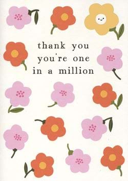 One in a Million Thank you Card