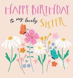Lovely Sister Birthday Card