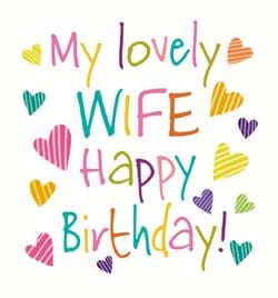 Lovely Wife Birthday Card