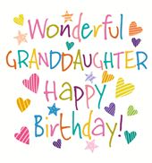 Wonderful Granddaughter Birthday Card