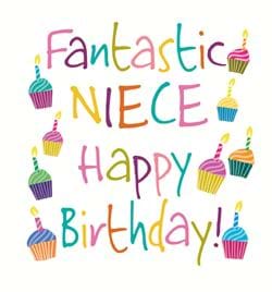 Fantastic Niece Birthday Card