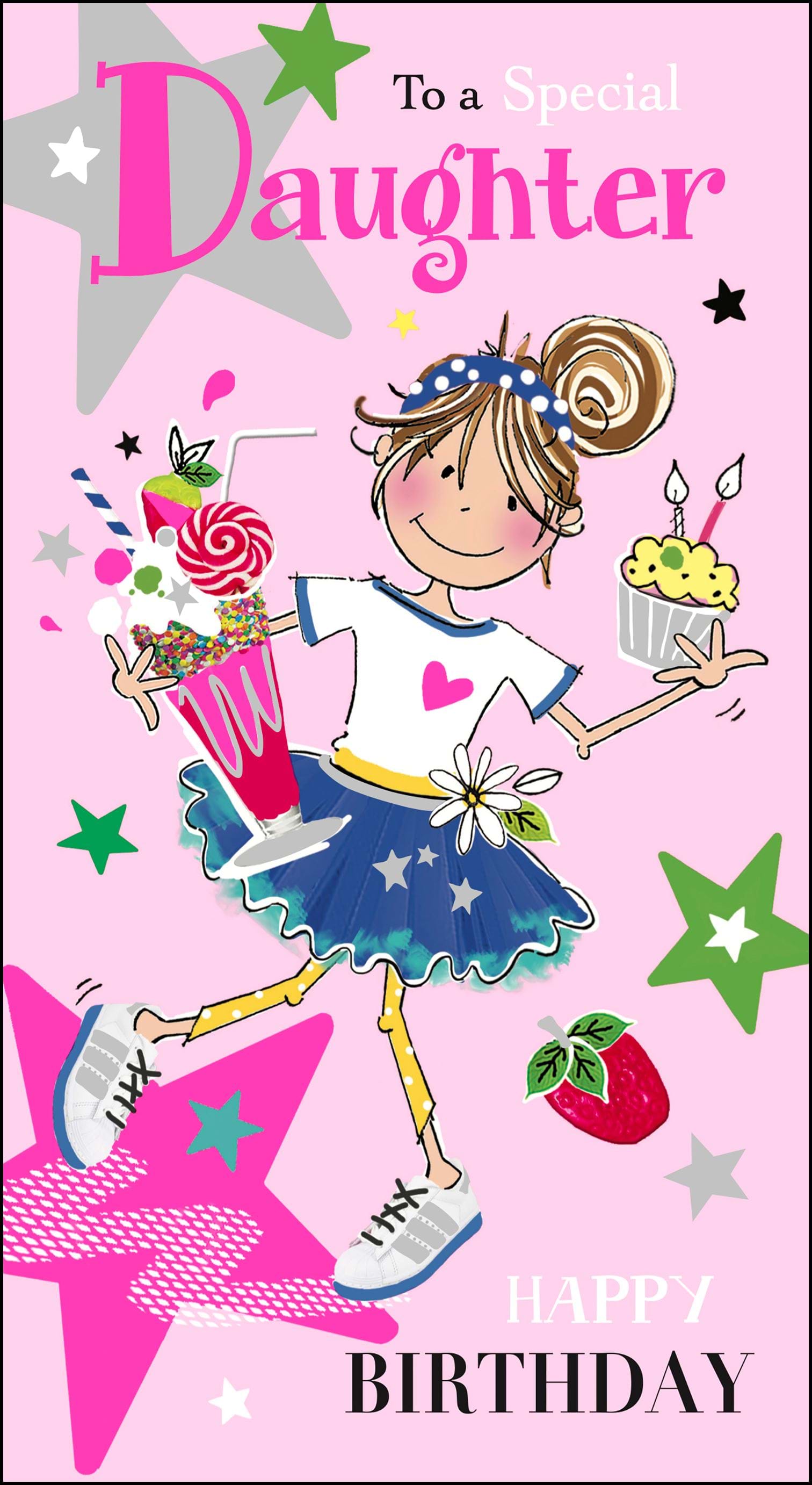 Milkshake Daughter Birthday Card
