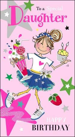 Milkshake Daughter Birthday Card