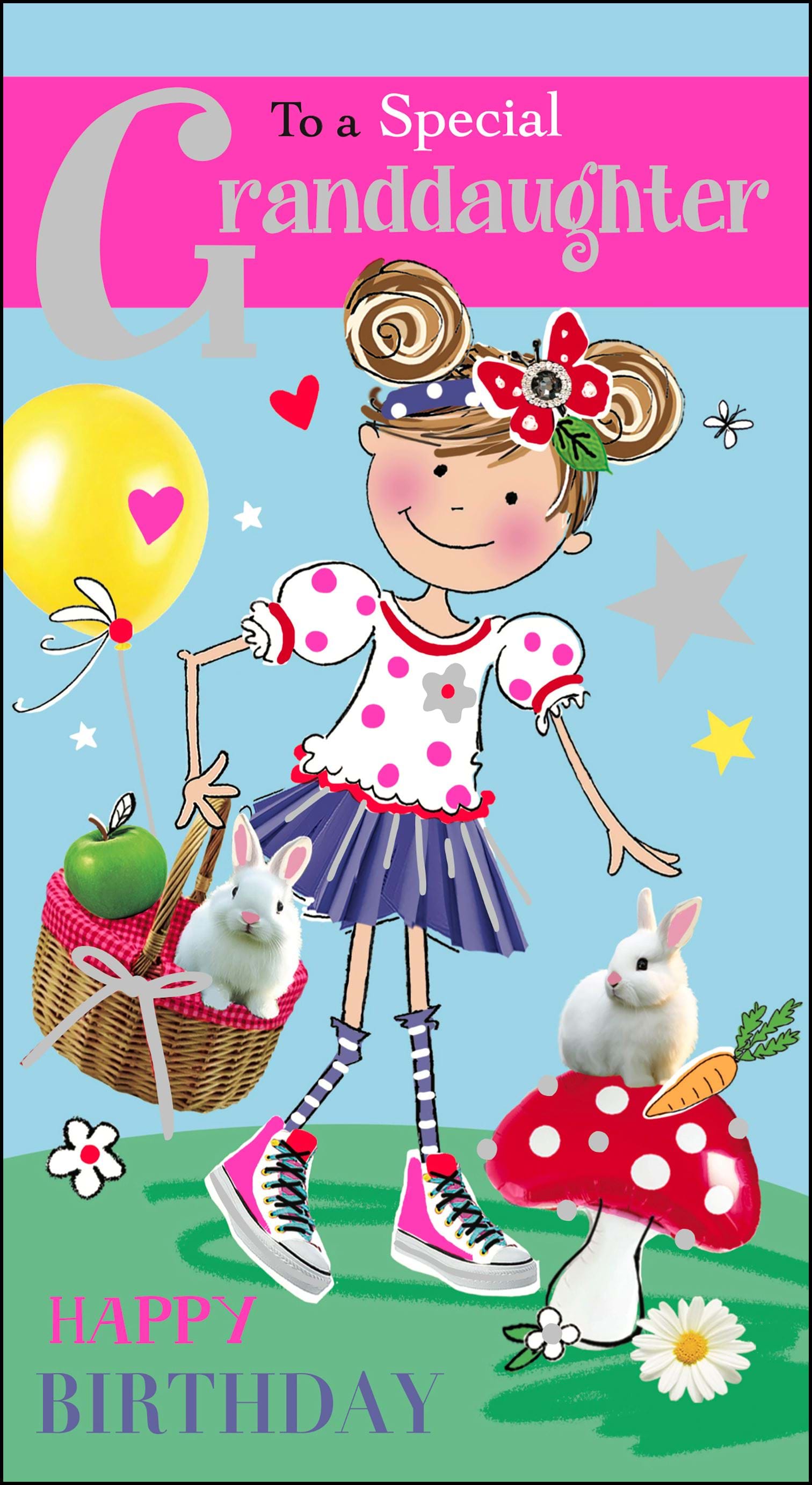 Bunnies Granddaughter Birthday Card
