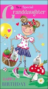 Bunnies Granddaughter Birthday Card